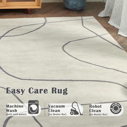 Abstract Gray Area Rug for Modern Spaces