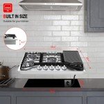 30" Gas Cooktop with Griddle and 5 Burners