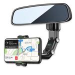 360° Rotating Rearview Mirror Phone Mount Holder