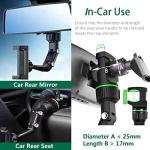 360° Rotating Rearview Mirror Phone Mount Holder