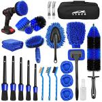 26-Piece Car Detailing Brush Set and Cleaning Kit