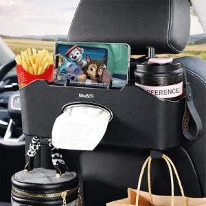Back Seat Car Organizer with Cup Holders and Hooks