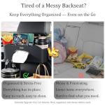 Back Seat Car Organizer with Cup Holders and Hooks