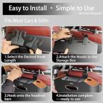 Back Seat Car Organizer with Cup Holders and Hooks