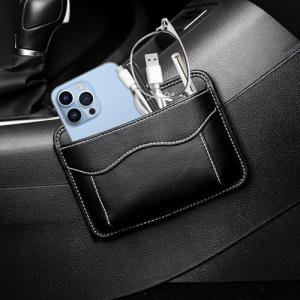 Car Side Pocket Organizer - Mini Leather Storage Bag