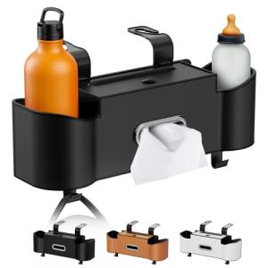 3-in-1 Car Organizer with Cup Holders & Hooks