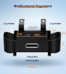 3-in-1 Car Organizer with Cup Holders & Hooks