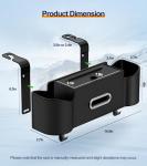 3-in-1 Car Organizer with Cup Holders & Hooks