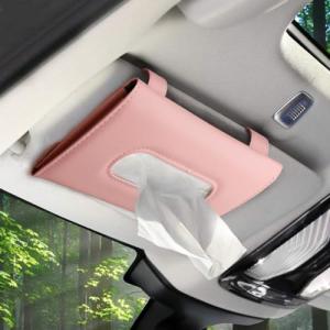 Pink Car Visor Tissue Dispenser and Mask Holder