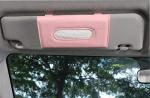 Pink Car Visor Tissue Dispenser and Mask Holder