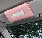 Pink Car Visor Tissue Dispenser and Mask Holder