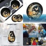 Moon Butterfly Flower Car Seat Cover Set