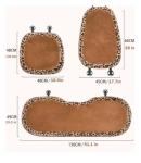 Plush Leopard Car Seat Covers Set - Velvet