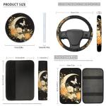 Moon Butterfly Flower Car Seat Cover Set