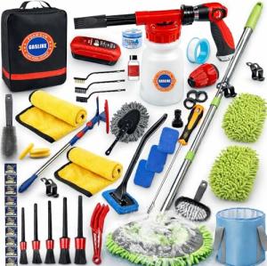 56-Piece Car Wash Cleaning Kit with Foam Gun