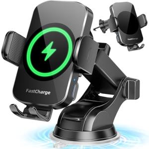 Fast Wireless Car Charger and Phone Mount