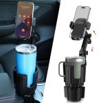 2-in-1 Car Cup Holder Phone Mount