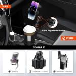 2-in-1 Car Cup Holder Phone Mount