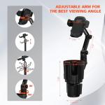 2-in-1 Car Cup Holder Phone Mount