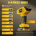 Portable Tire Inflator with Dual Power and Gauge