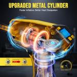 Portable Tire Inflator with Dual Power and Gauge