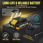 Portable Tire Inflator with Dual Power and Gauge