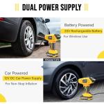 Portable Tire Inflator with Dual Power and Gauge