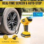 Portable Tire Inflator with Dual Power and Gauge