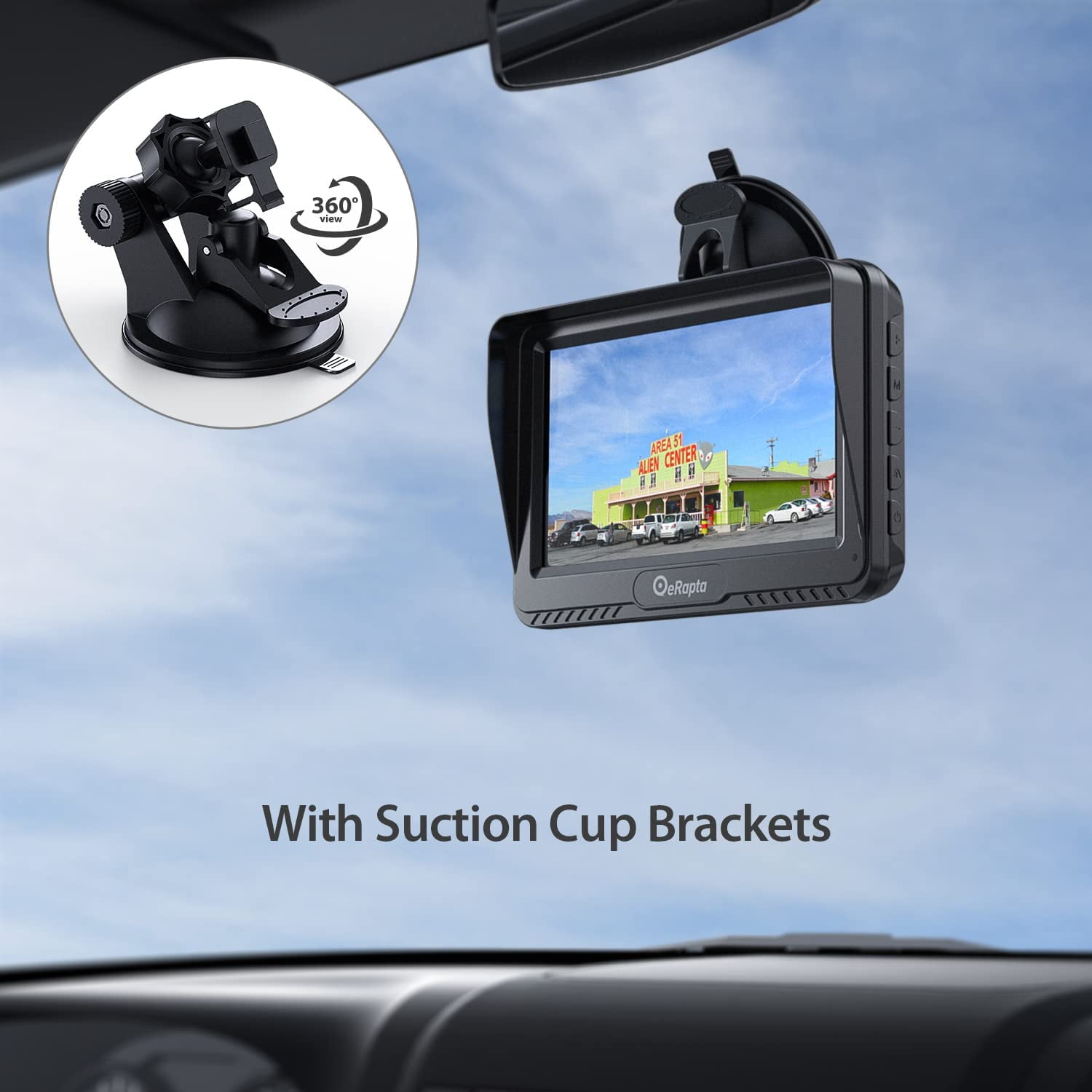 eRapta 4.3" Backup Camera with Monitor for Vehicles