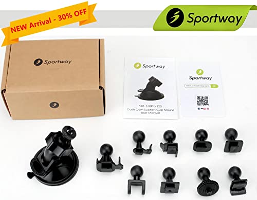 Sportway S10 Pro Suction Cup Dash Cam Mount
