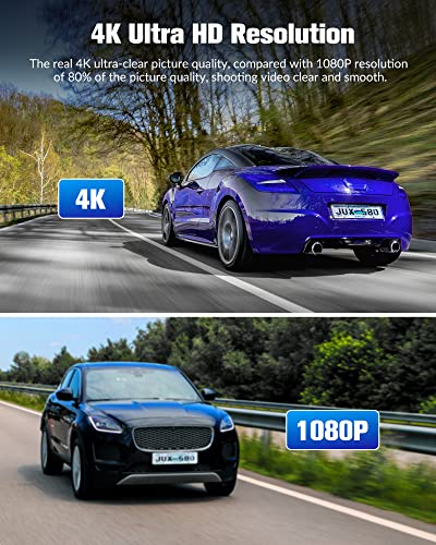 4K Dash Camera for Cars with Night Vision