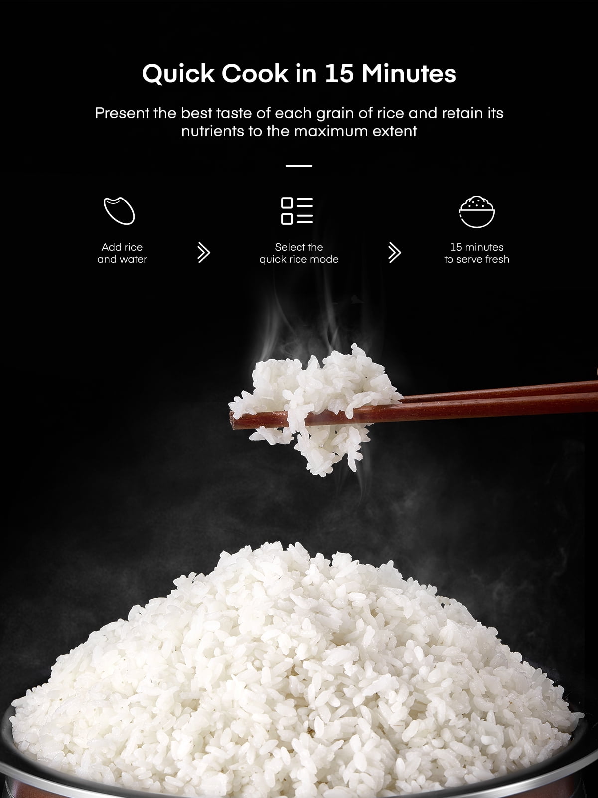 AICOOK Multifunctional Rice Cooker and Food Steamer