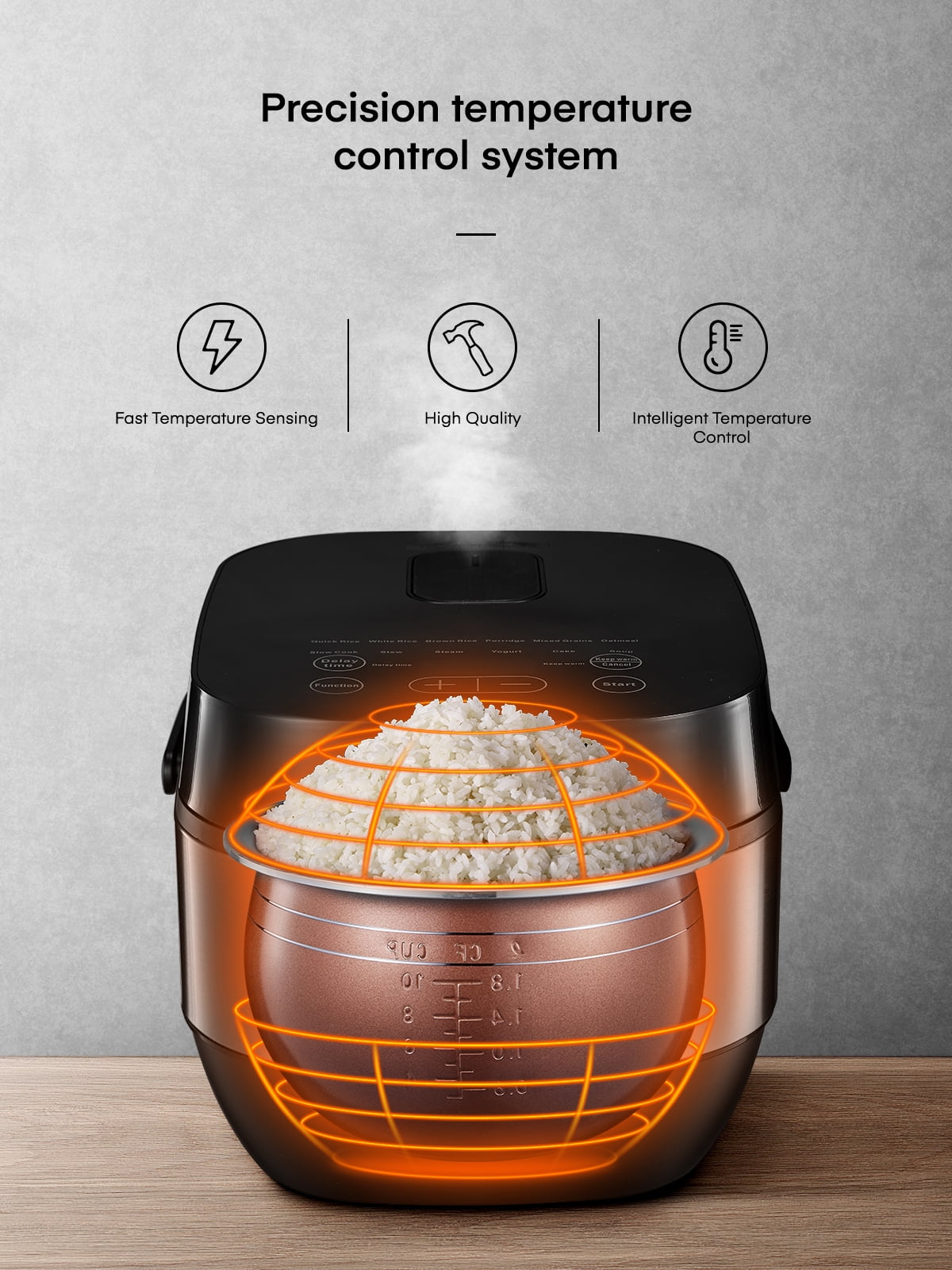 AICOOK Multifunctional Rice Cooker and Food Steamer