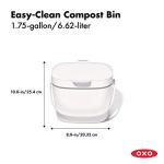 OXO Good Grips Easy-Clean Compost Bin, White