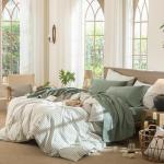 MooMee Queen Sheet Set - Soft Washed Cotton