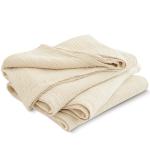 Beige 100% Cotton Muslin Throw Blanket, 50"x60