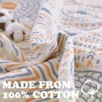 Boho 100% Cotton Reversible Queen Throw Blanket