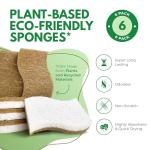 Biodegradable Kitchen Sponge Set - 6 Pack