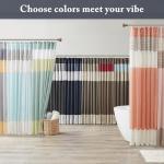 Madison Park Amherst Navy Microfiber Shower Curtain