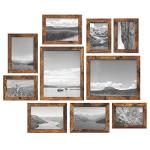 Rustic Brown Picture Frame Set of 10