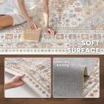 Vintage Orange 8x10 Washable Area Rug