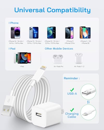 Juusmart 6ft MFi Lightning Charger Cable 4-Pack