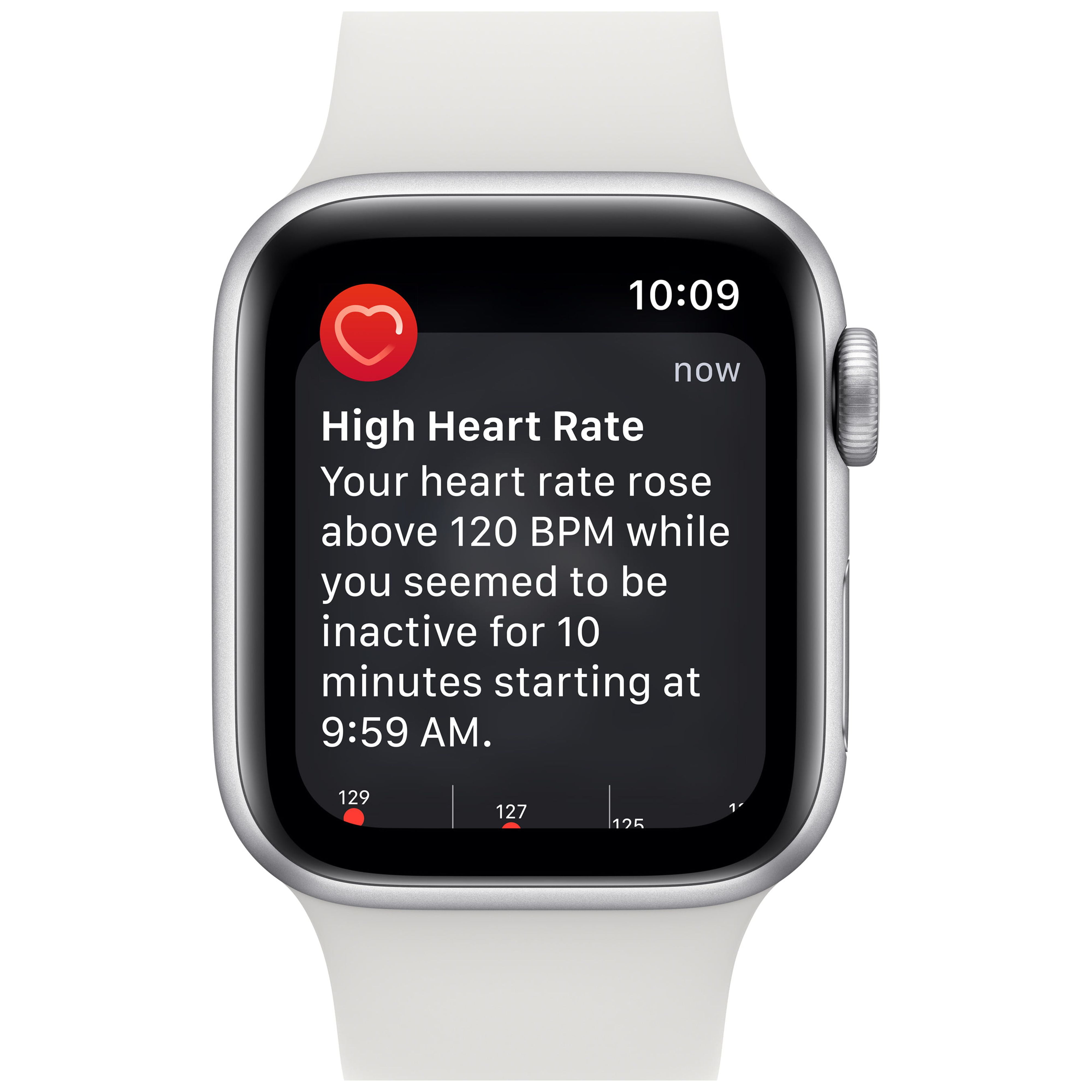 Apple Watch SE 2nd Gen GPS 40mm Silver White Band