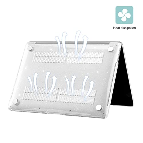 EooCoo Sparkly Clear Hard Case for MacBook Air