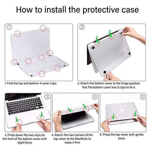 Miwasion MacBook Air 13” Case with Keyboard Protectors