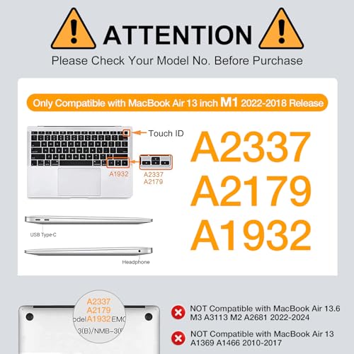 MOSISO MacBook Air 13 Inch Case & Keyboard Cover