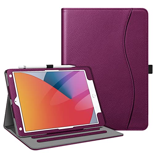 Fintie iPad 7th Gen Case with Pencil Holder - Purple