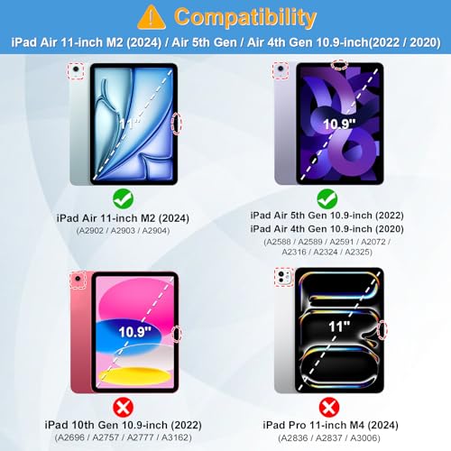 FINTIE iPad Air 11" Folio Case, Lilac Marble