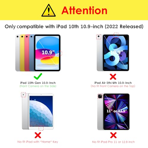 DTTOCASE iPad 10th Gen Case with Stand - Crimson