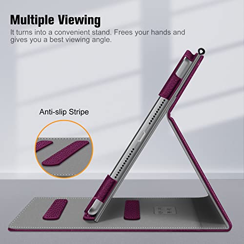 Fintie iPad 7th Gen Case with Pencil Holder - Purple